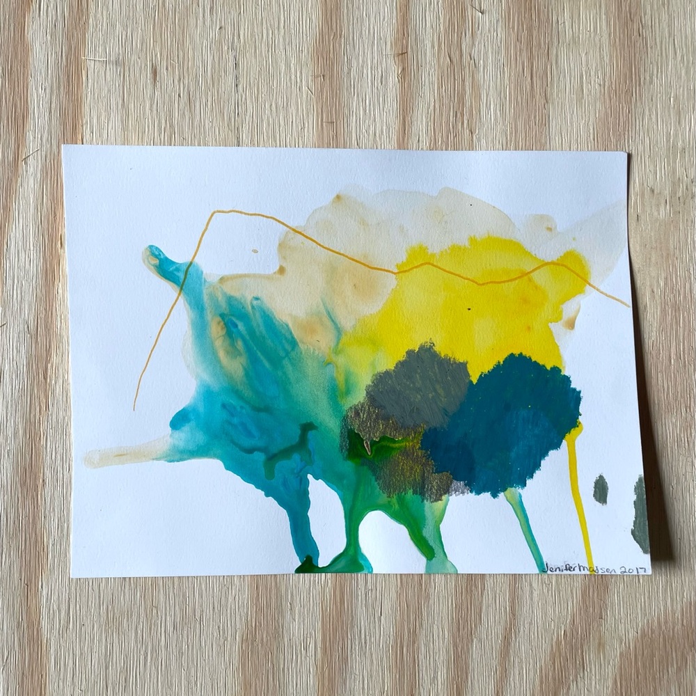 Mixed media abstract art